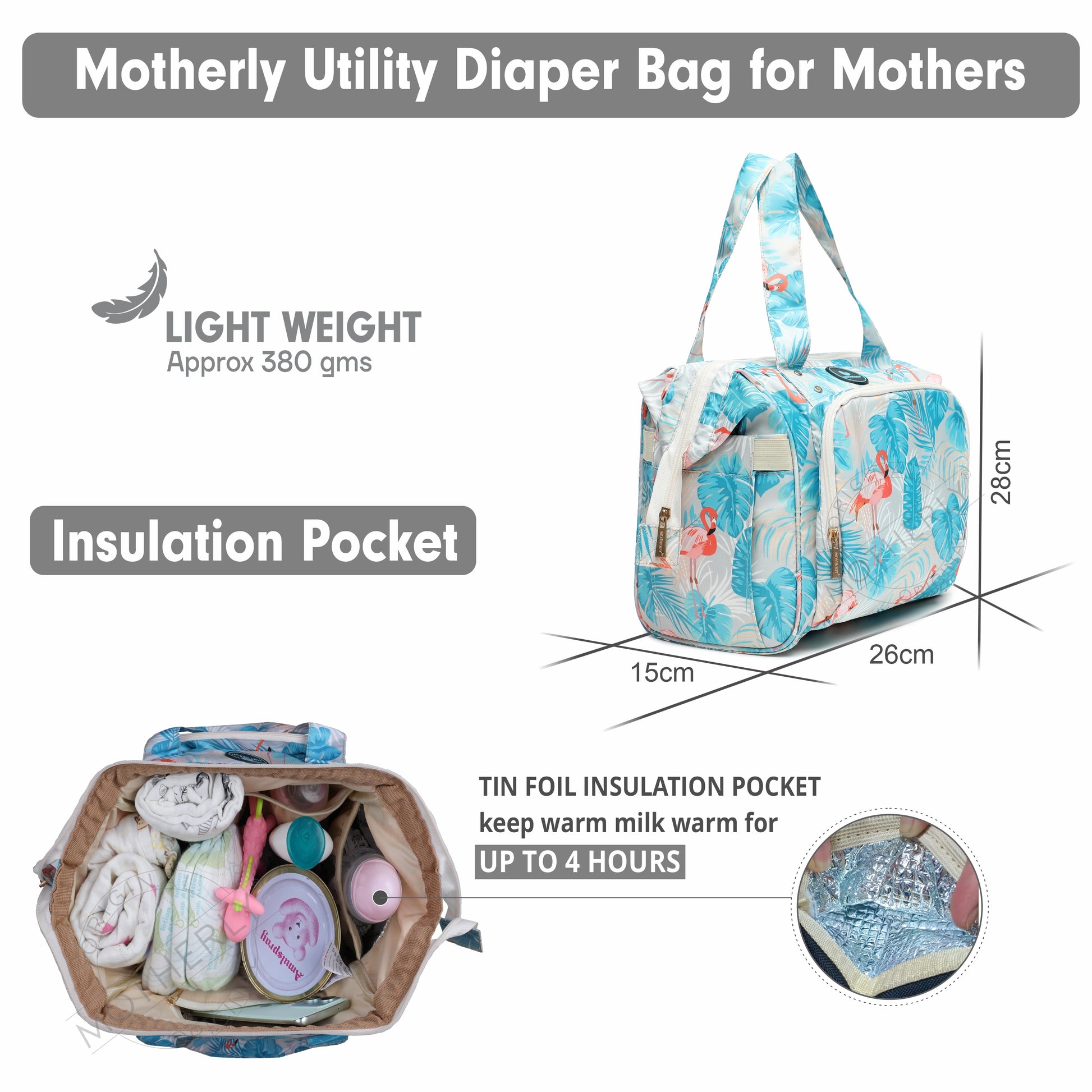Motherly Mini Diaper Bag for Mothers | Small Diaper handbag for mom for travel - MOTHERLY