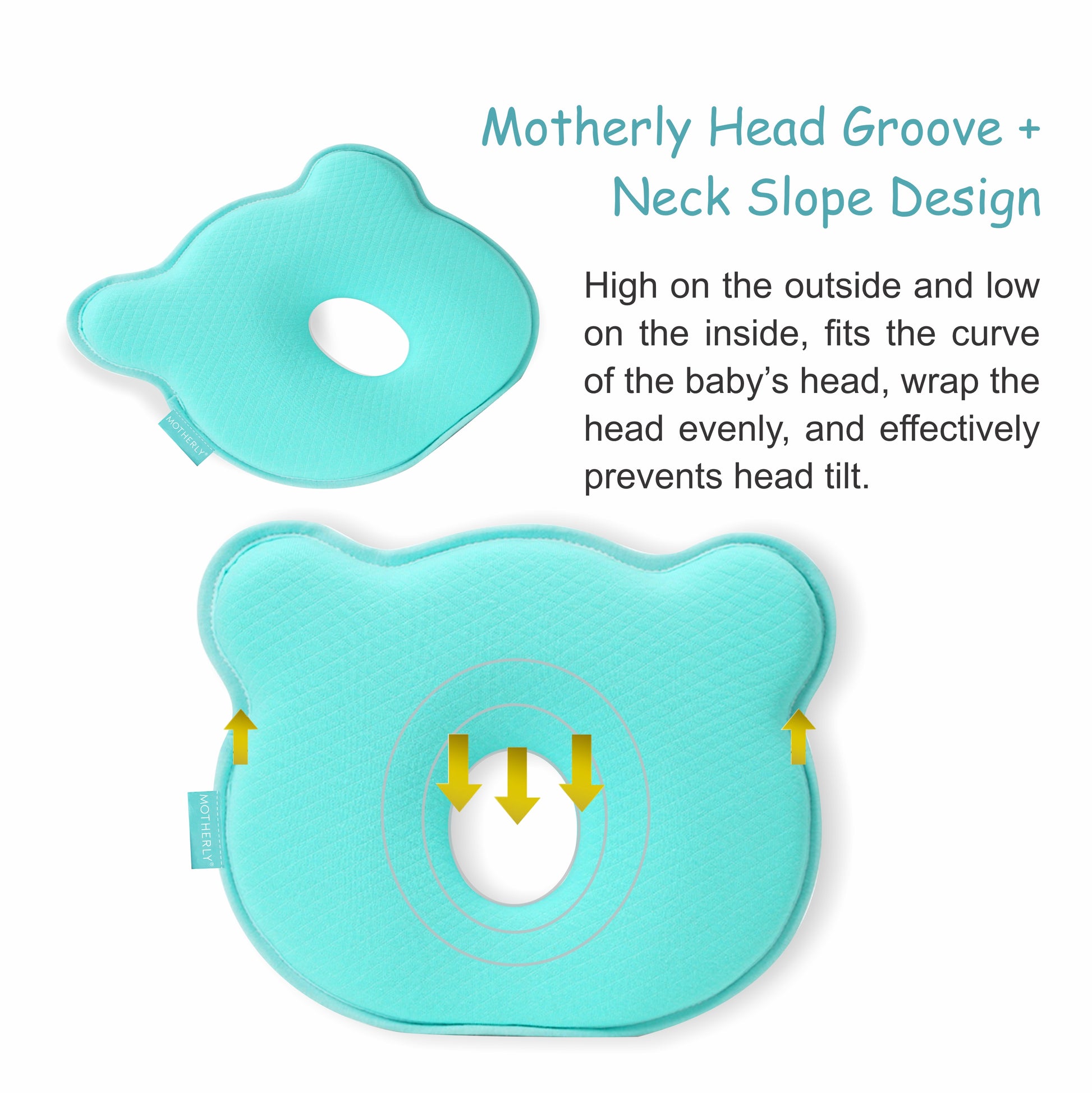 Baby Head Support Pillow Gentle Ergonomic and Comforting Design - MOTHERLY