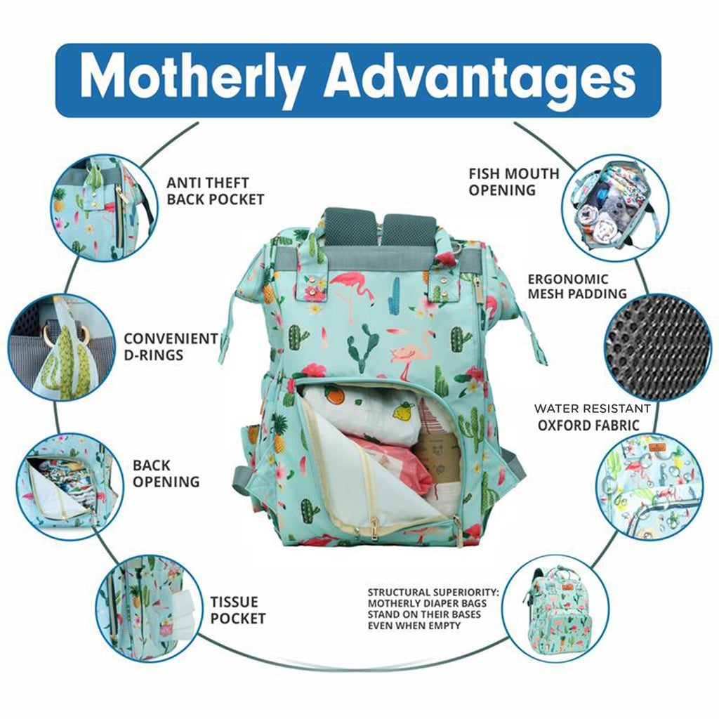 Motherly Elegant Diaper Bag for Moms – Water-Resistant Maternity & Travel Bag with Multiple Pockets & Warranty