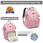 Motherly Elegant Diaper Bag for Moms – Water-Resistant Maternity & Travel Bag with Multiple Pockets & Warranty