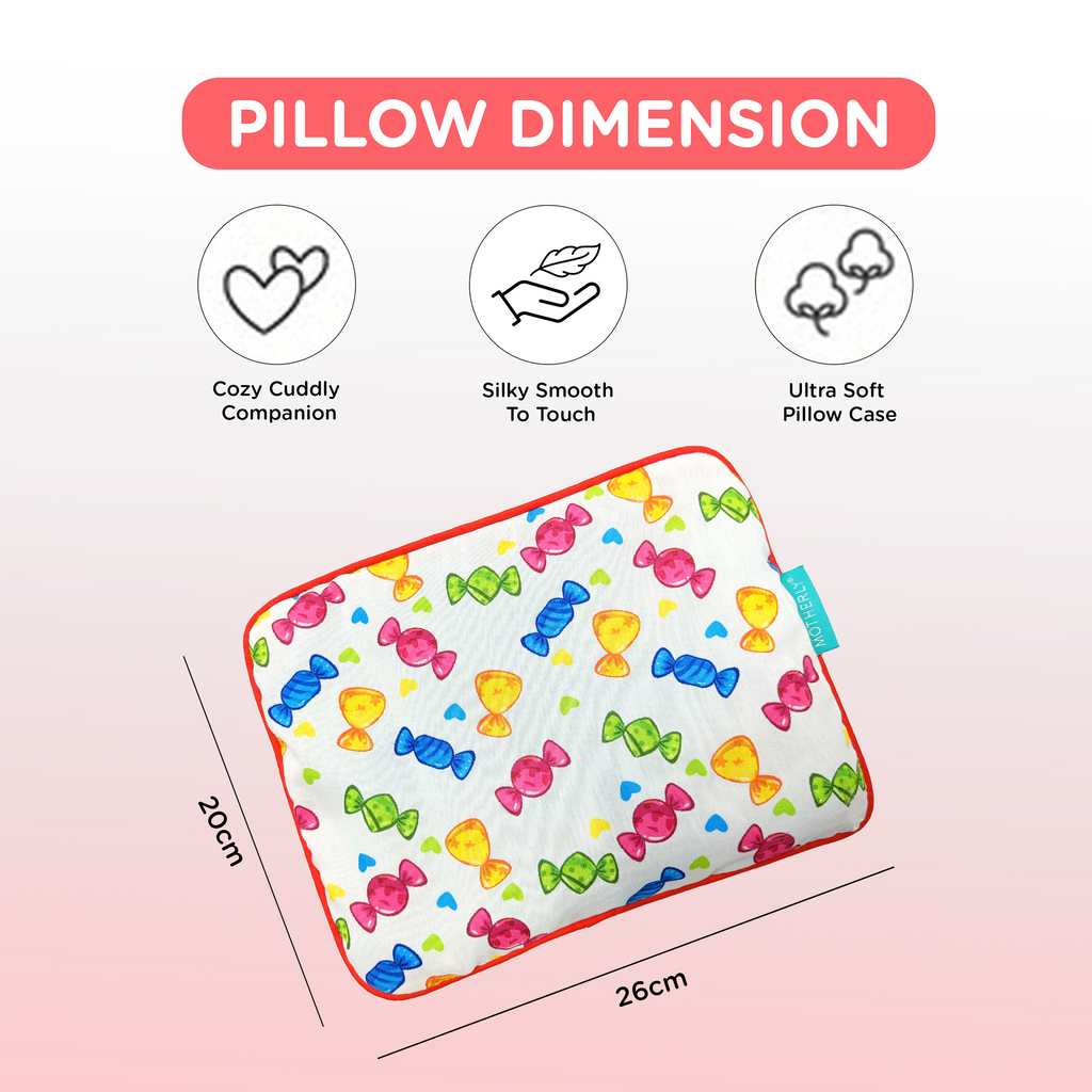 Motherly Mustard Seed Pillow for Newborns (0–12 Months) – Neem-Coated, Cotton Head Shaping Pillow for Gifting - Toffee