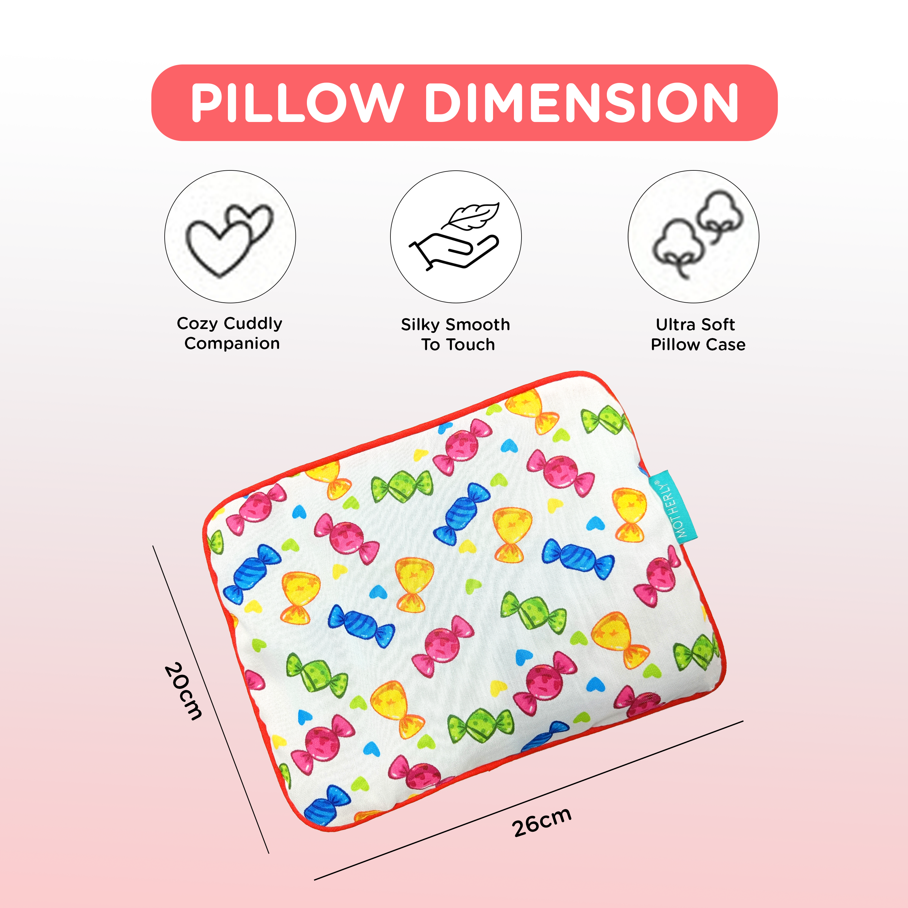 Motherly Mustard Seed Pillow for Newborns (0–12 Months) – Neem-Coated, Cotton Head Shaping Pillow for Gifting - Toffee