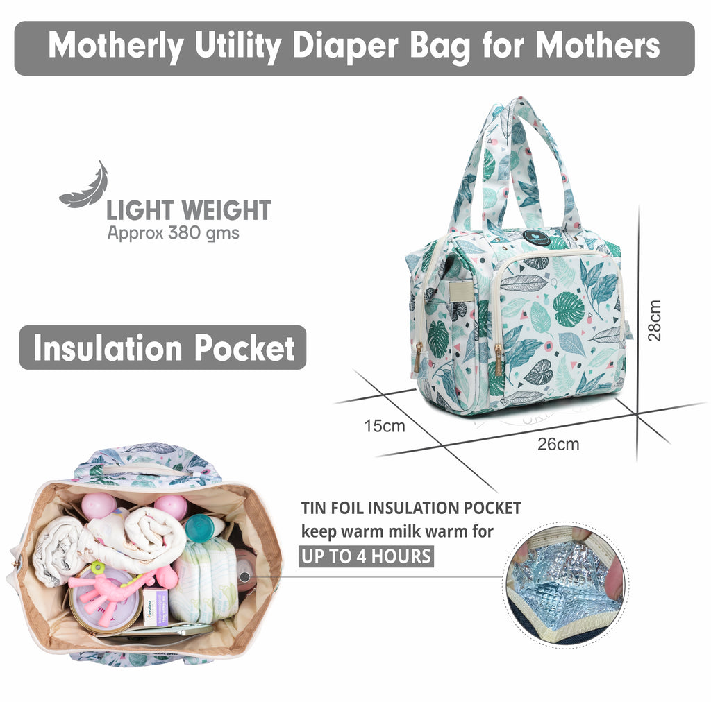 Motherly Mini Diaper Bag for Mothers | Small Diaper handbag for mom for travel - MOTHERLY
