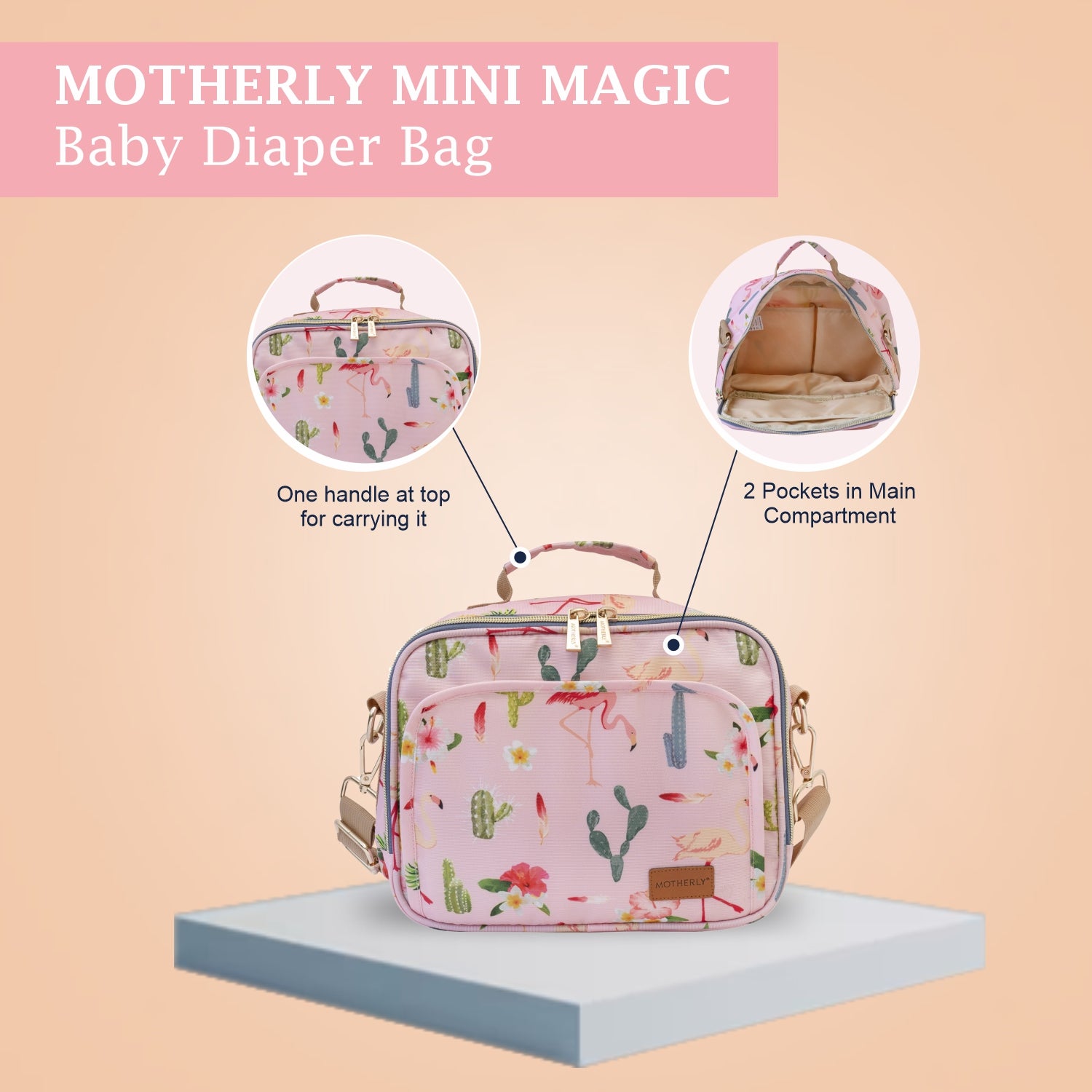 Motherly Mini Diaper Bag for Mothers for Travel | Small Maternity Handbag for Newborn Baby | Mothers Travelling Bag | Multiple Pockets Water Resistant Baby Bag I Hospital Bag for Moms (Unicorn Blue)
