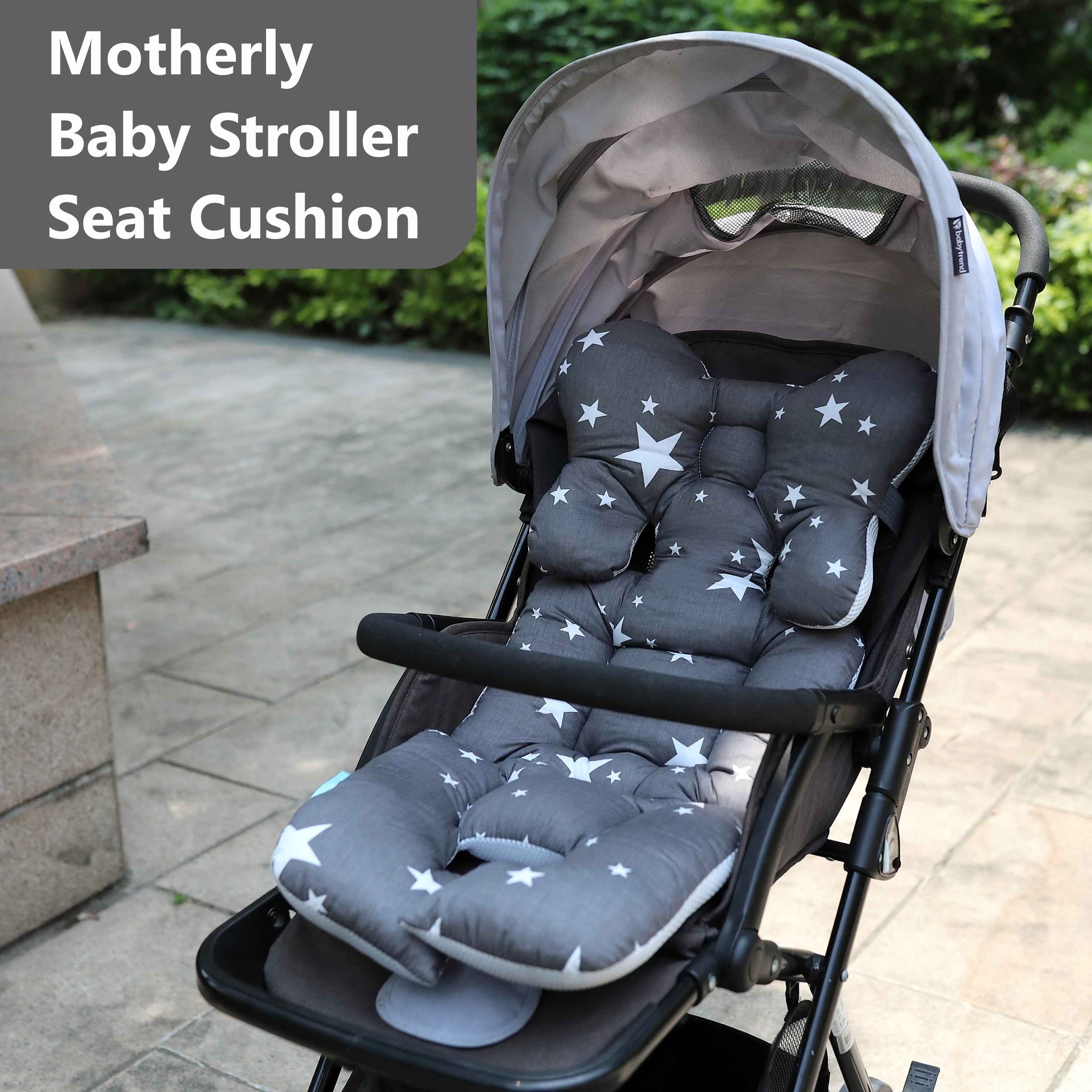 Stroller Seat Cushion - White Star