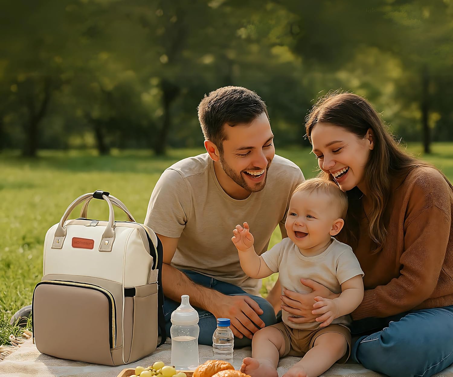Motherly Envy Diaper Bag for Mothers for Travel With Accessories | Spacious And Waterproof Diaper Bags for Mom | baby bag for mother travel | Maternity Bags for Mother - MOTHERLY