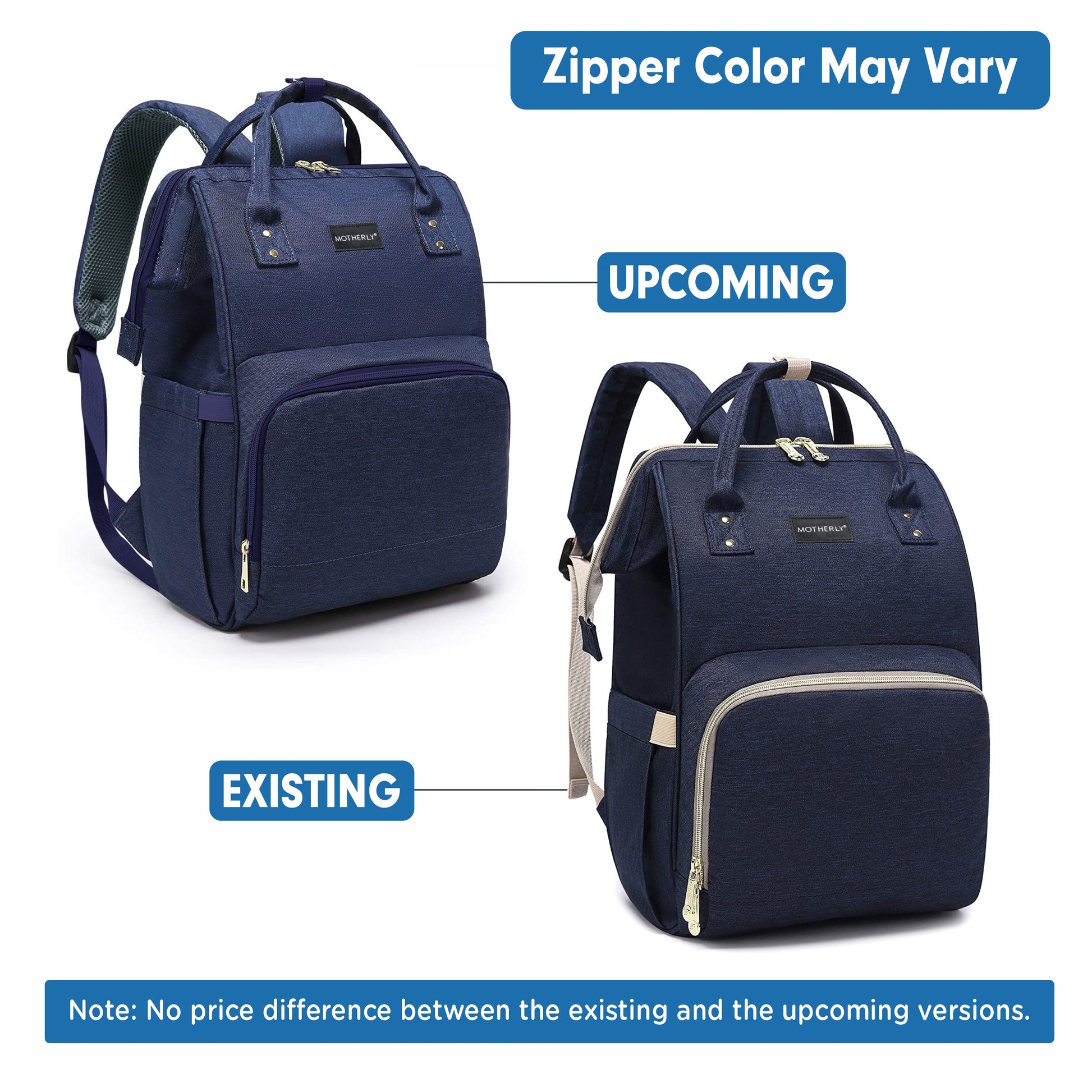 Motherly League Solid Color Diaper Bag for Mothers for Travel, Maternity Bag for Newborn Baby, Mother Travelling Bag, Multiple Pocket Water Resistant Hospital Bag for moms with Warranty - MOTHERLY