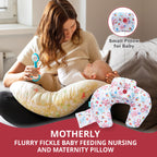 Motherly Flurry Fickle Baby Feeding Nursing and Maternity Pillow (White) - MOTHERLY