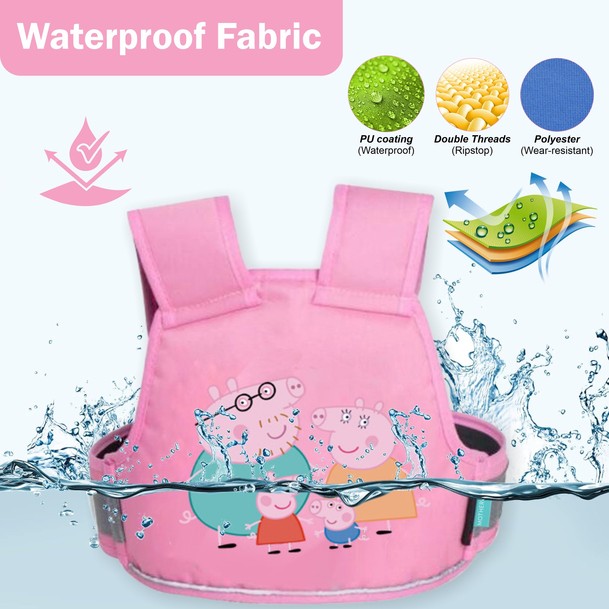 Motherly Children's Motorcycle Safety Harness Safe, Stylish Riding Companion with Two Wheeler Child Safety Belt - MOTHERLY