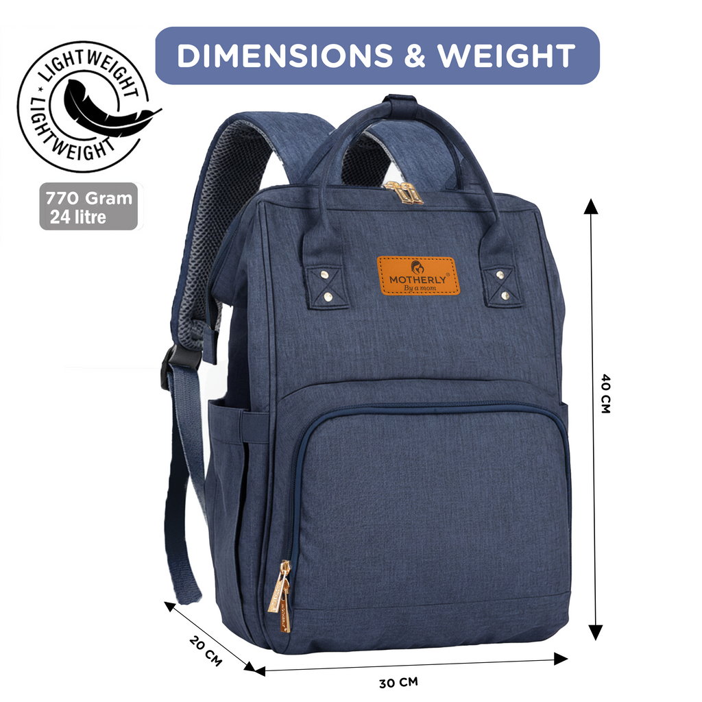 Motherly Crown Diaper Bag for Moms – Water-Resistant Travel & Maternity Bag with Multiple Pockets & 6-Month Warranty