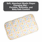 Motherly Diaper Changing Mat for Newborn Baby, Reusable Portable Changing Pad, Crib Mat for Baby, Sleeping Mattress for Boys & Girls (72 x 42 cm, 0-12 Months) - MOTHERLY