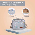 Motherly Mini Diaper Bag for Mothers for Travel | Small Maternity Handbag for Newborn Baby | Mothers Travelling Bag | Multiple Pockets Water Resistant Baby Bag I Hospital Bag for Moms (Unicorn Blue)