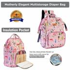 Motherly Elegant Diaper Bag for Moms – Water-Resistant Maternity & Travel Bag with Multiple Pockets & Warranty