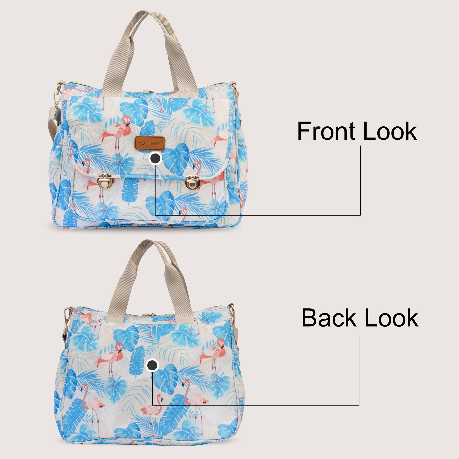 Motherly Glory Tote Diaper Bag for Mothers for Travel, Maternity Bag for Newborn Baby, Mothers Travelling Bag, Multiple Pocket Water Resistant Baby Bag, Hospital Bag for moms - MOTHERLY