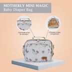 Motherly Mini Diaper Bag for Moms (Unicorn Blue) – Water-Resistant Travel & Maternity Handbag with Multiple Pockets