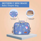 Motherly Mini Diaper Bag for Mothers for Travel | Small Maternity Handbag for Newborn Baby | Mothers Travelling Bag | Multiple Pockets Water Resistant Baby Bag I Hospital Bag for Moms (Unicorn Blue)