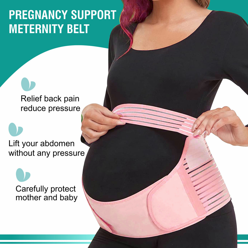 Motherly Maternity Belt for Belly Support, Pregnancy Support Belt Pre Natal-Belly Band, Adjustable & Breathable Waist Support Belt for Pregnancy, Helps in Back Pain, Pre and Postpartum (Medium)