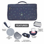 Motherly Portable Diaper Changing Mat for Newborn baby, Leakage Proof Diaper Changing Pad for Traveling with Advanced Features, One-Hand Foldable Massage Mat, Baby Shower Gift - MOTHERLY