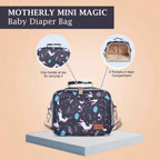 Motherly Mini Diaper Bag for Mothers for Travel | Small Maternity Handbag for Newborn Baby | Mothers Travelling Bag | Multiple Pockets Water Resistant Baby Bag I Hospital Bag for Moms (Unicorn Blue)