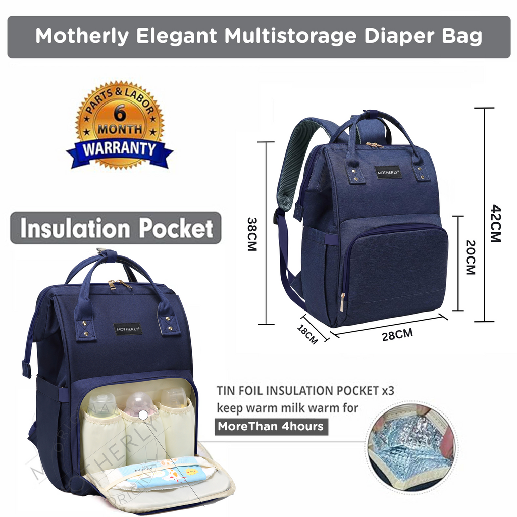 Motherly Everyday Diaper Bag – Travel & Maternity Bag for Moms