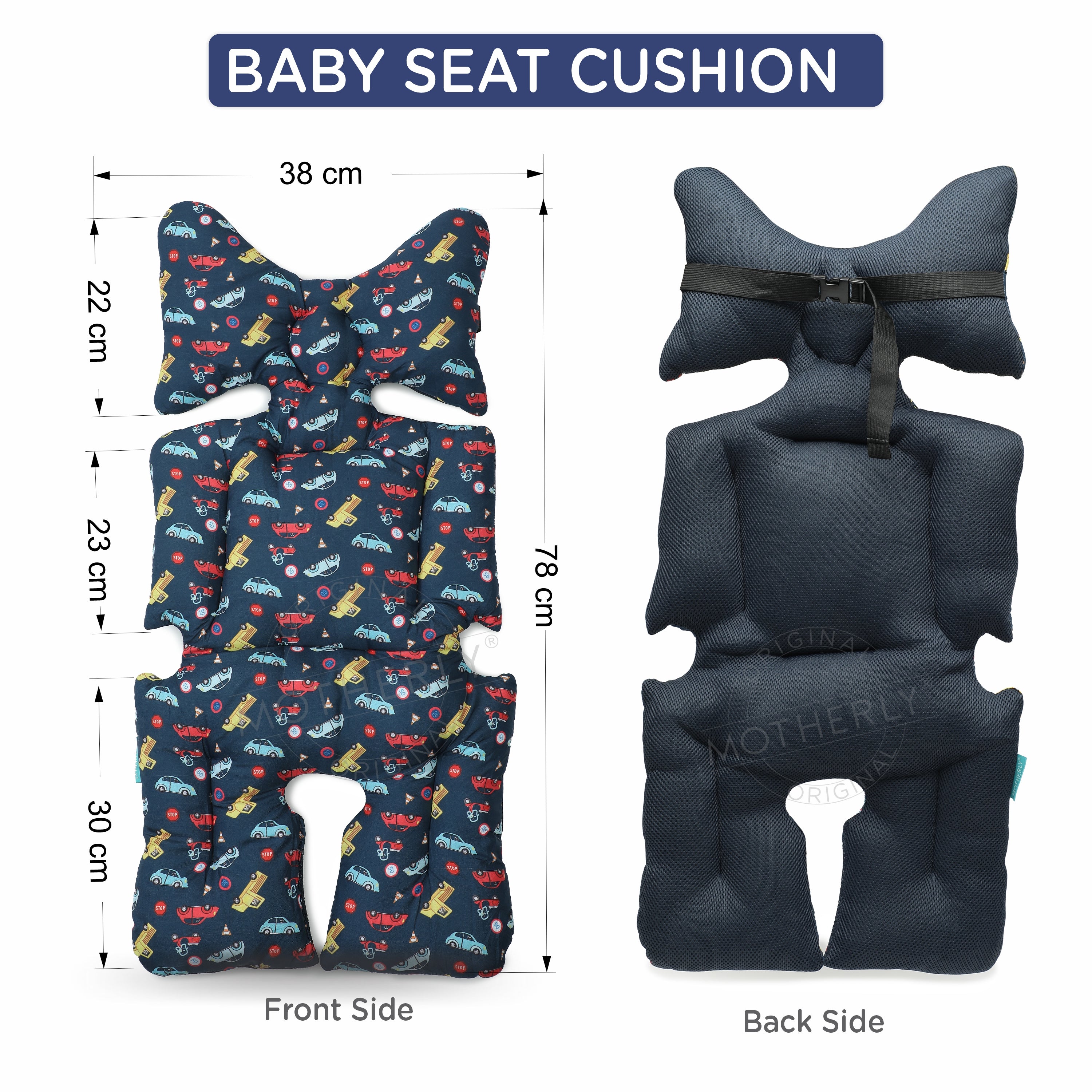 Motherly Baby Stroller Seat Cushion for Strollers, Car Seat & Chair, Breathable, Multi-purpose All-in-one Infant Carriage Cushion, High Chair Seat Cushion, Push Chair Stroller Cushion - MOTHERLY