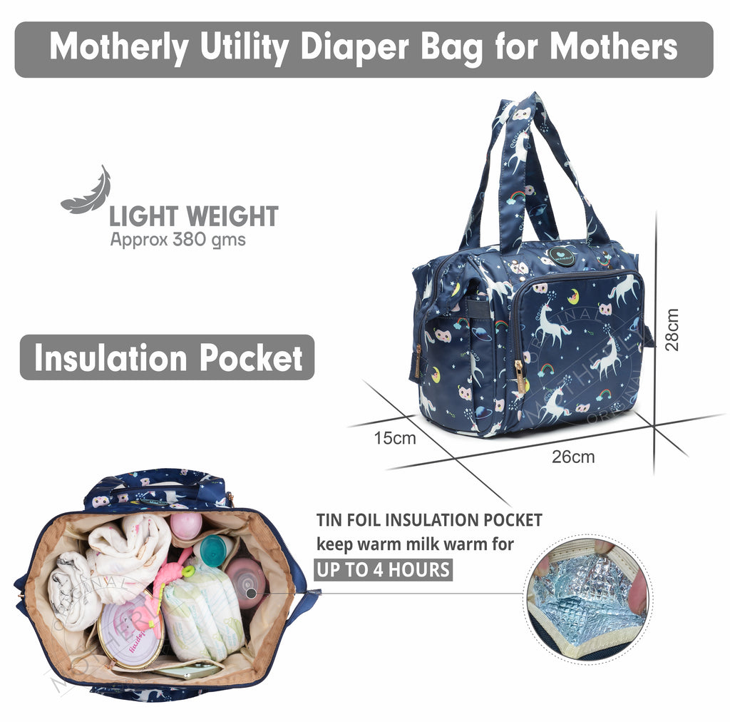 Motherly Mini Diaper Bag for Mothers | Small Diaper handbag for mom for travel - MOTHERLY