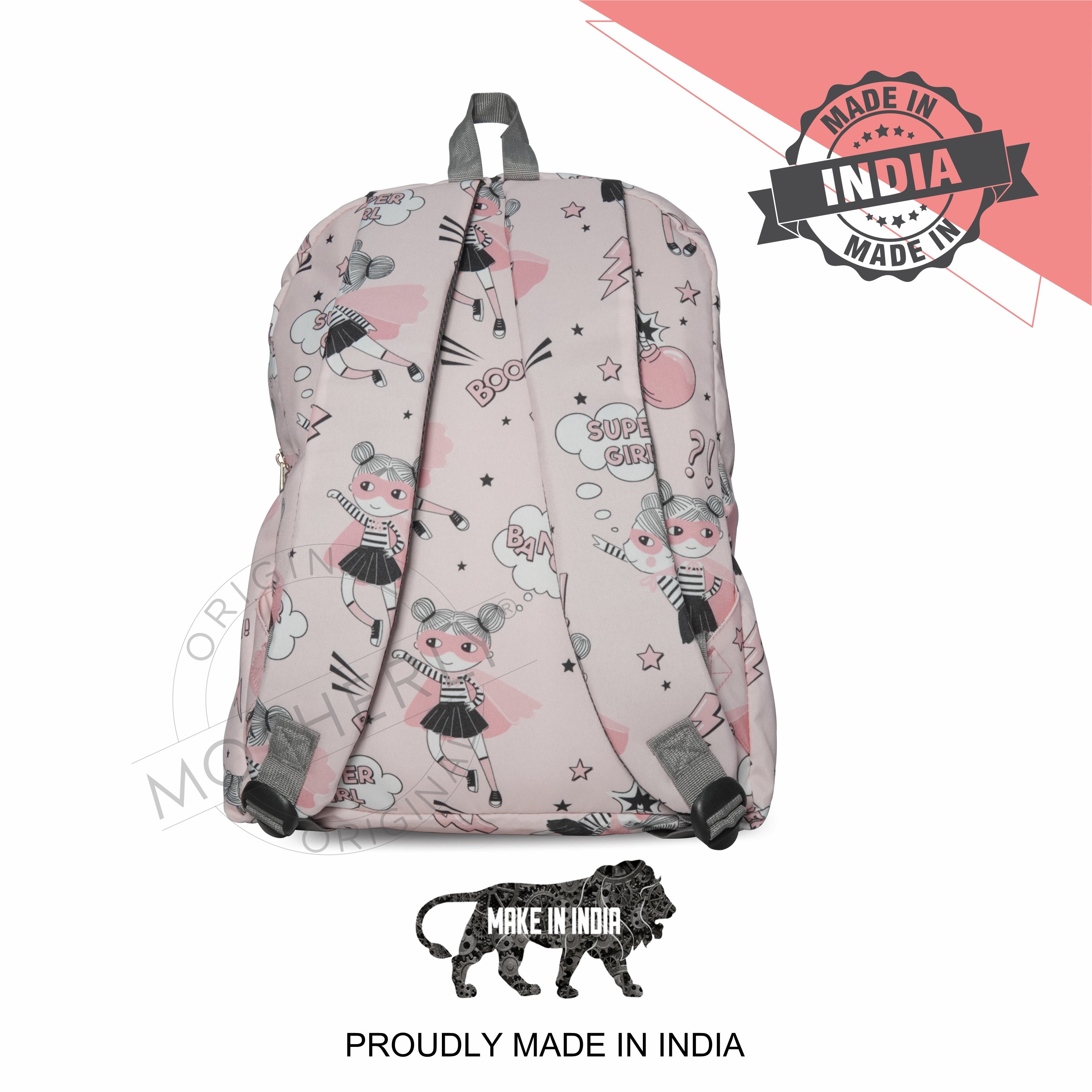 Motherly Kindergarten Backpack, Daycare Bags for Kids, Creche Bag Backpack Casual Backpack Picnic Bag for Kids, Unisex School Bag for Boys & Girls with Free Pencil Stationery Pouch (16 Inch) - MOTHERLY