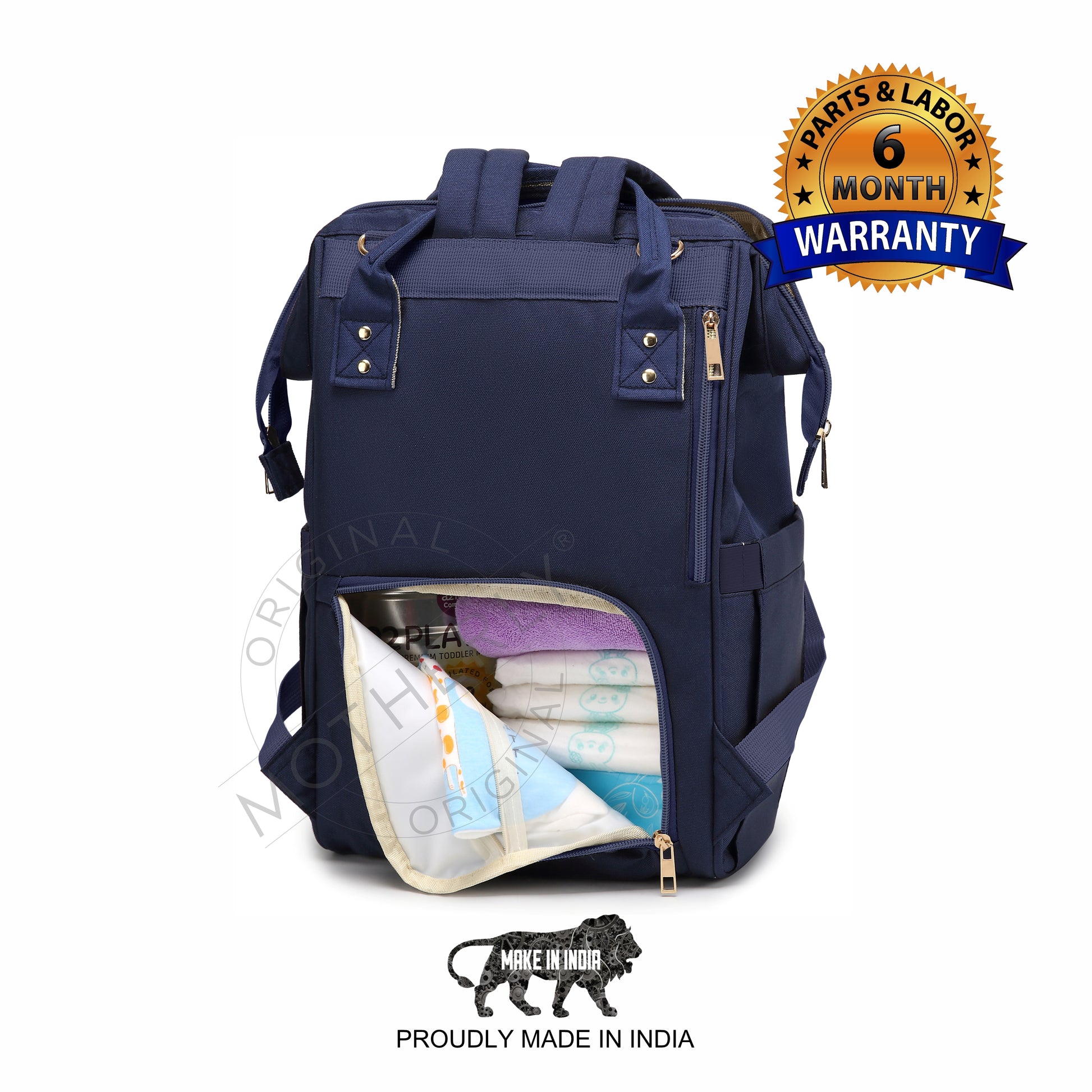 Motherly Everyday Diaper Bag for Mothers for Travel, Maternity Bag for Newborn Baby, Mother Travelling Bag, Multiple Pocket Water Resistant Hospital Bag for moms with 6 Month Warranty - MOTHERLY
