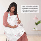 Care Cave Nursing Scarf - Black/Red Birds Print