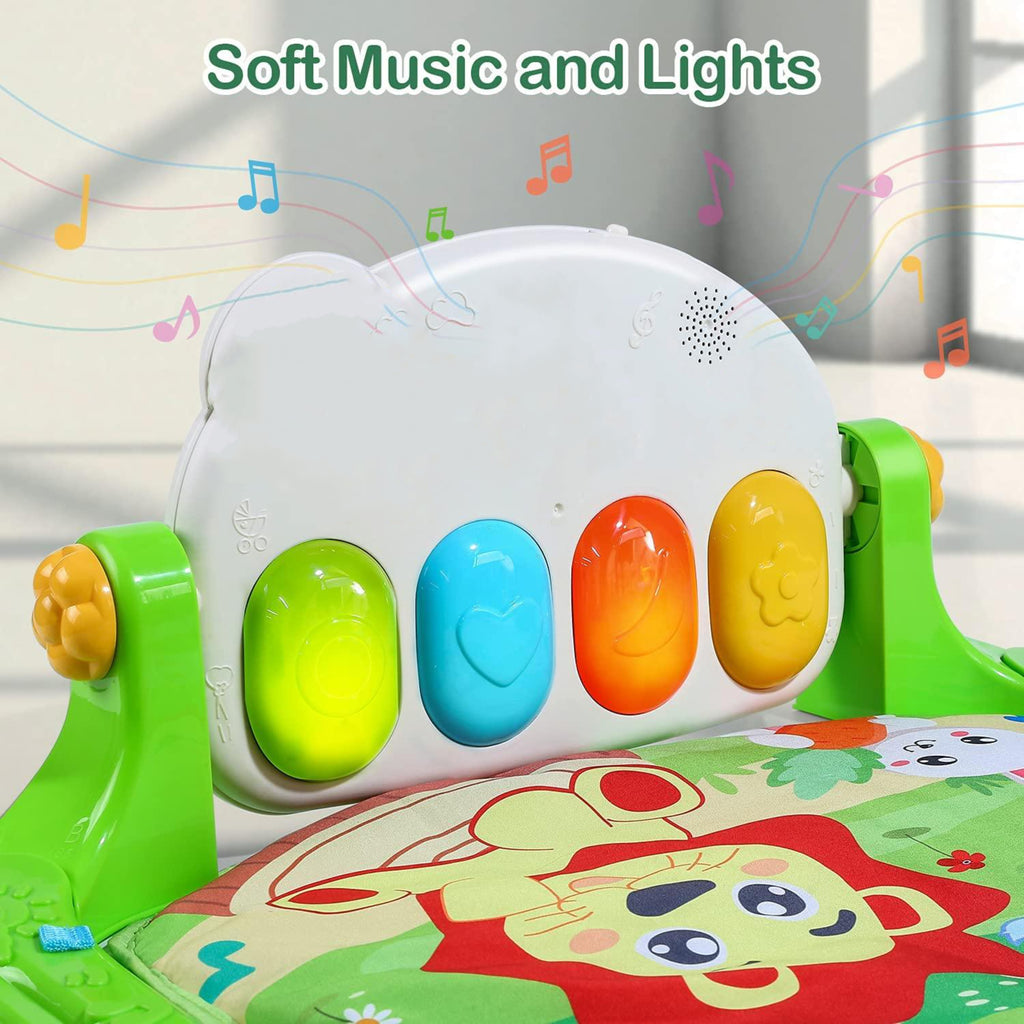Motherly Musical Keyboard Baby Play Mat Gym with Colorful Piano and Fitness Rack - MOTHERLY