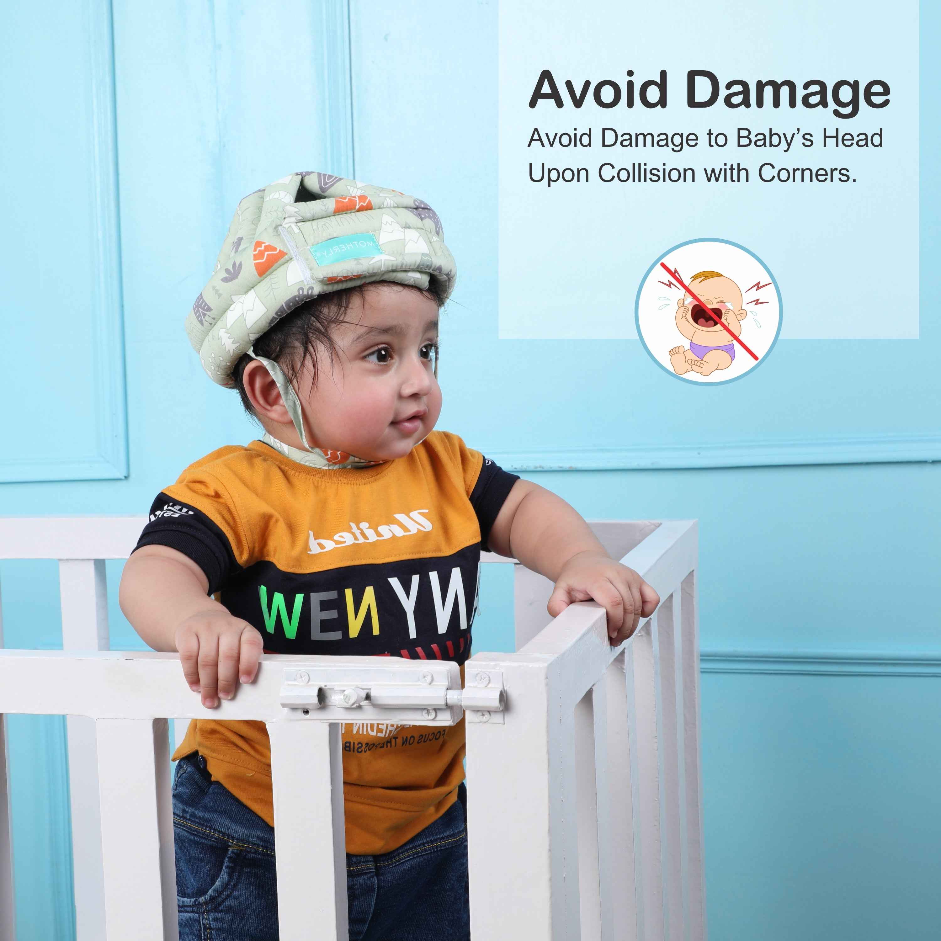 Safety Baby Helmet - Green Forest