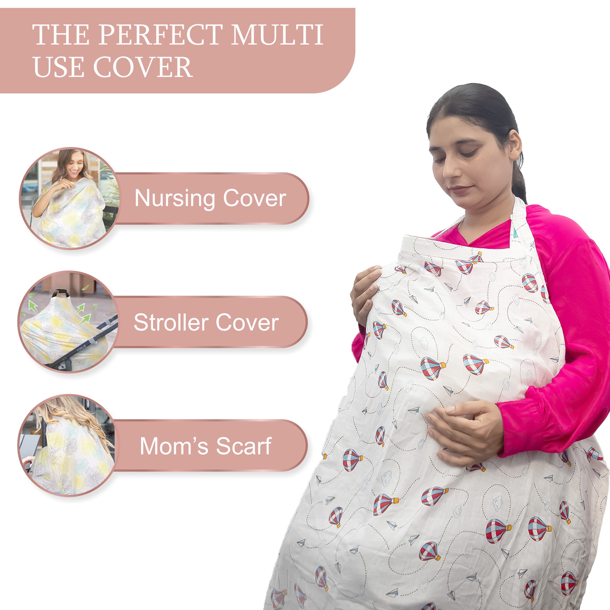 Motherly Nursing Breastfeeding Cover Scarf Cloth- Breast Feeding shawl