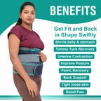 Motherly 3 In 1 Postpartum Recovery Belt (Fit From 30 Inch To 46 Inches Of Waist),One Size - MOTHERLY