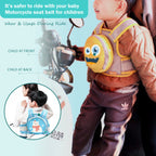 Motherly Children's Motorcycle Safety Harness Safe, Stylish Riding Companion with Two Wheeler Child Safety Belt - MOTHERLY