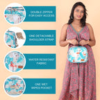 Motherly Mini Diaper Bag for Moms (Unicorn Blue) – Water-Resistant Travel & Maternity Handbag with Multiple Pockets