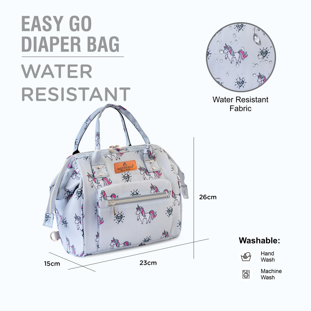 Motherly Elegant Diaper Bag for Moms – Water-Resistant Maternity & Travel Bag with Multiple Pockets & Warranty