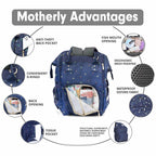 Motherly Elegant Diaper Bag for Mothers for Travel, Maternity Bag for Newborn Baby, Mothers Travelling Bag, Multipocket Water Resistant Baby Bag, Hospital Bag for Moms with Warranty - MOTHERLY