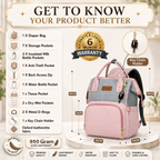 Motherly Envy Diaper Bag for Moms – Spacious, Waterproof Travel & Maternity Bag with Accessories