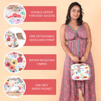 Motherly Mini Diaper Bag for Moms (Unicorn Blue) – Water-Resistant Travel & Maternity Handbag with Multiple Pockets