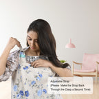 Care Cave Nursing Scarf -Blue Grey Flower - MOTHERLY