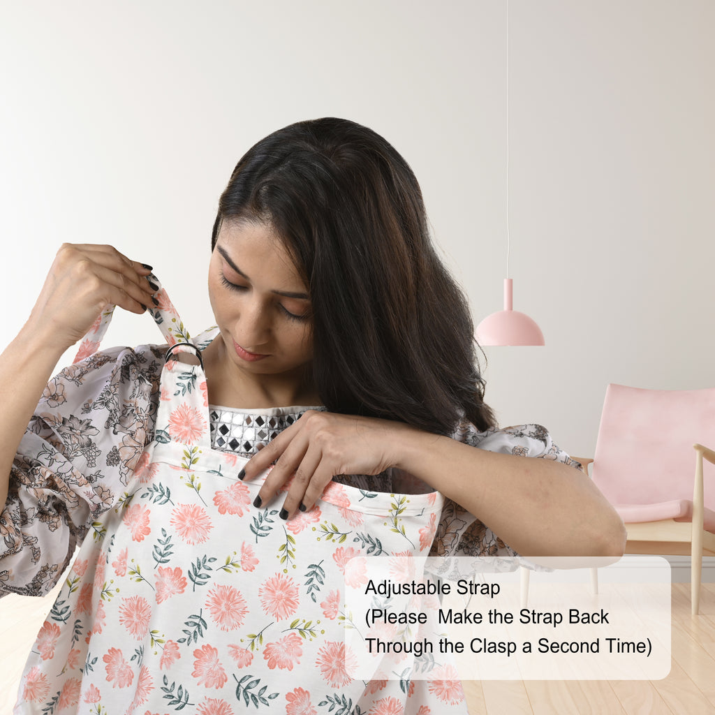 Care Cave Nursing Scarf - Pink Flower - MOTHERLY