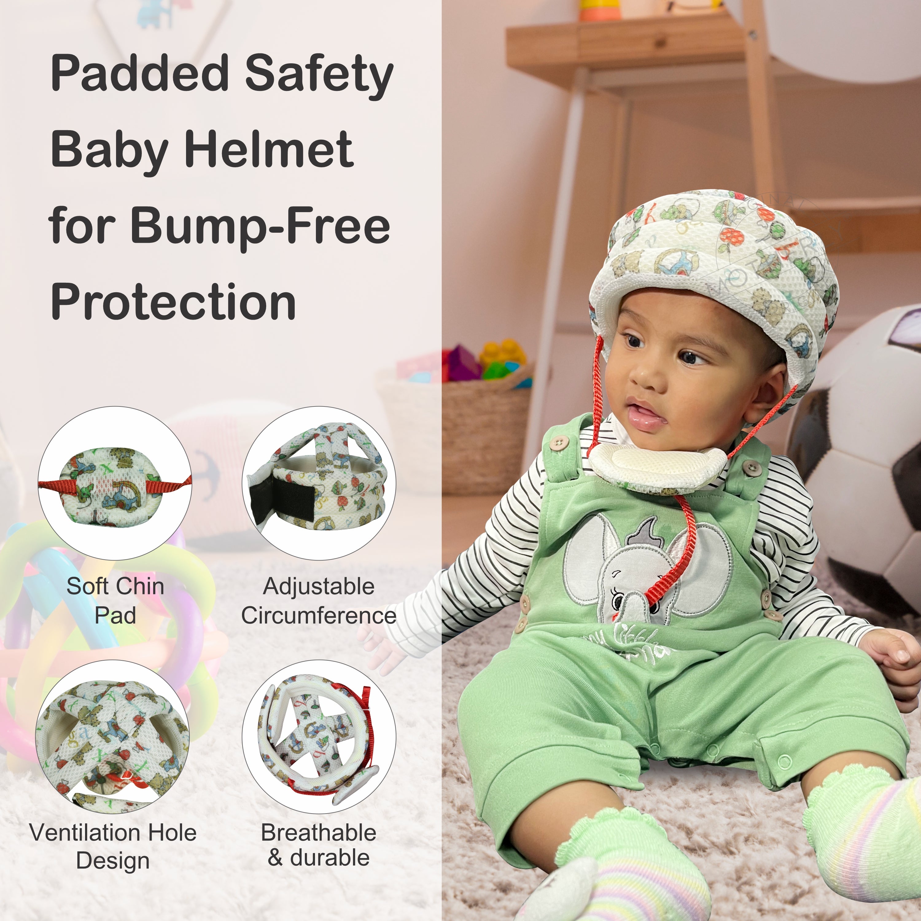 Motherly Toddler Safety Hat with Chin Strap - MOTHERLY