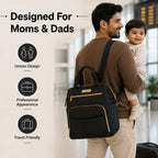 Motherly Evoke Diaper Bag for Moms – Water-Resistant Maternity & Travel Bag with Multiple Pockets, Warranty & Special Offers