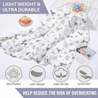 Motherly 100% Cotton Muslin Baby Swaddle | Dreamy Wrap Cozy Swaddle for New Born Baby, Size - 120cm X 120cm (47"x47")