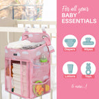 Motherly Baby Crib Organizer Hanging Diaper Storage Detachable Multiple Pockets Stackable Nursery Essentials - MOTHERLY