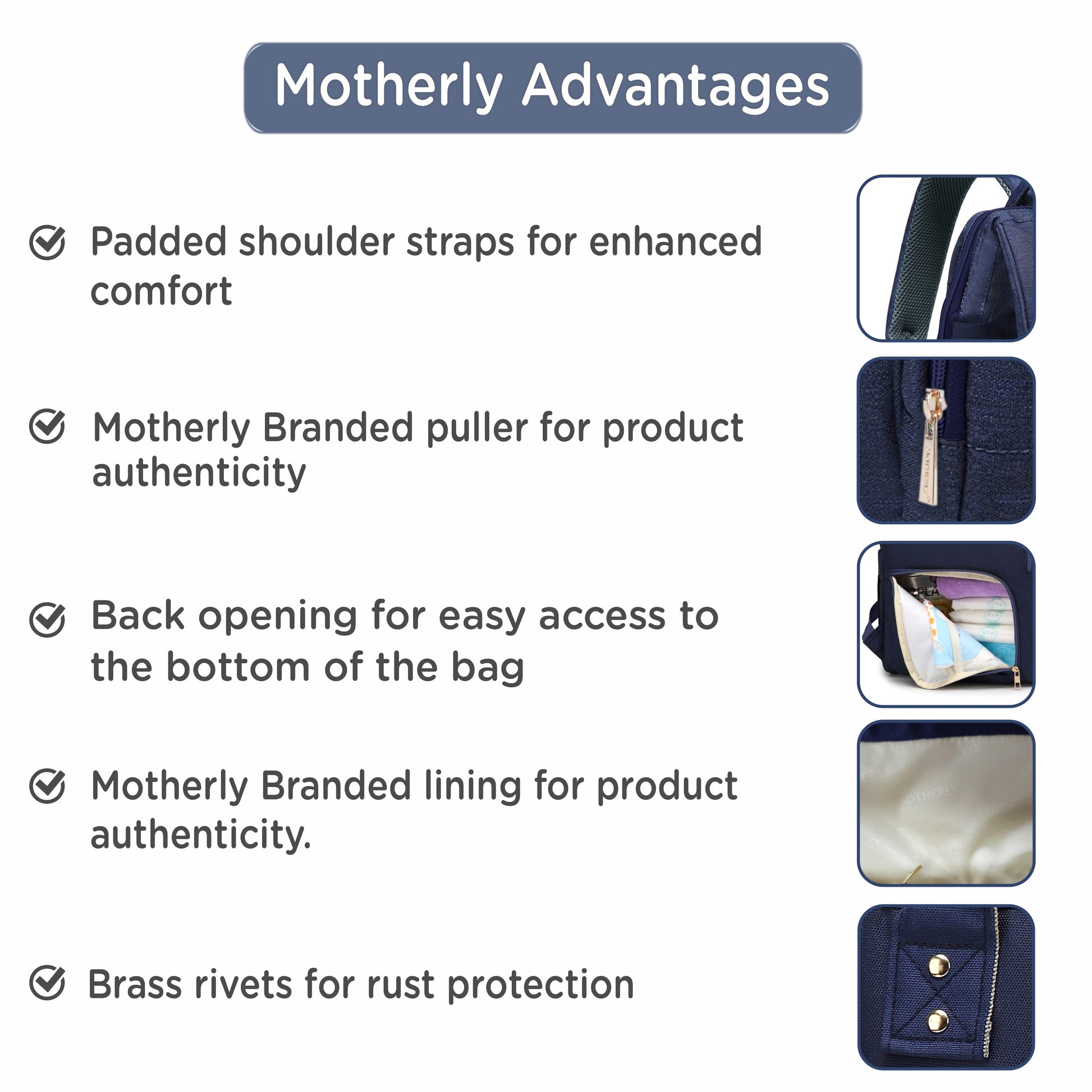 Motherly Everyday Diaper Bag for Mothers for Travel, Maternity Bag for Newborn Baby, Mother Travelling Bag, Multiple Pocket Water Resistant Hospital Bag for moms - MOTHERLY