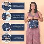 Motherly Mini Diaper Bag for Mothers for Travel | Small Maternity Handbag for Newborn Baby | Mothers Travelling Bag | Multiple Pockets Water Resistant Baby Bag I Hospital Bag for Moms (Unicorn Blue)