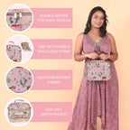 Motherly Mini Diaper Bag for Moms (Unicorn Blue) – Water-Resistant Travel & Maternity Handbag with Multiple Pockets