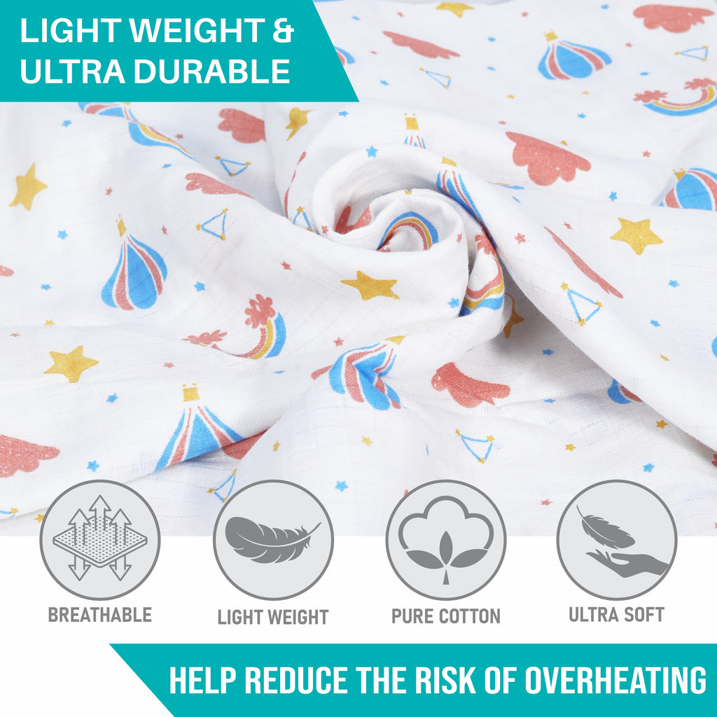 Motherly Muslin Baby Swaddle Wrap Burping Cloth for Newborn Baby, Malmal Baby Swaddle Wrap, Dreamy Wrap Cozy Swaddle, Breathable Soft Receiving Blanket for Newborn Boys & Girls Infant Gift (Pack of 2) - MOTHERLY