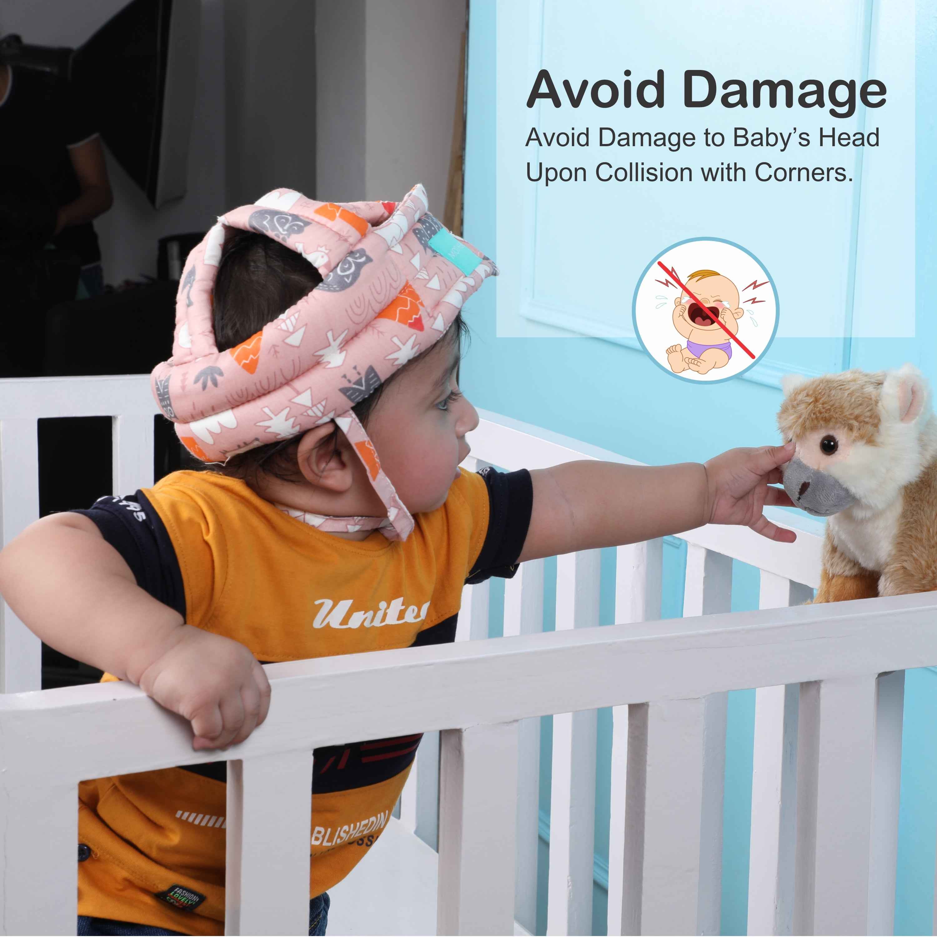 Safety Baby Helmet -Pink Forest